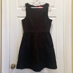 Elle Sleeveless Boat Neck Jacquard Fit &vFlare LBD Dress - Size 14